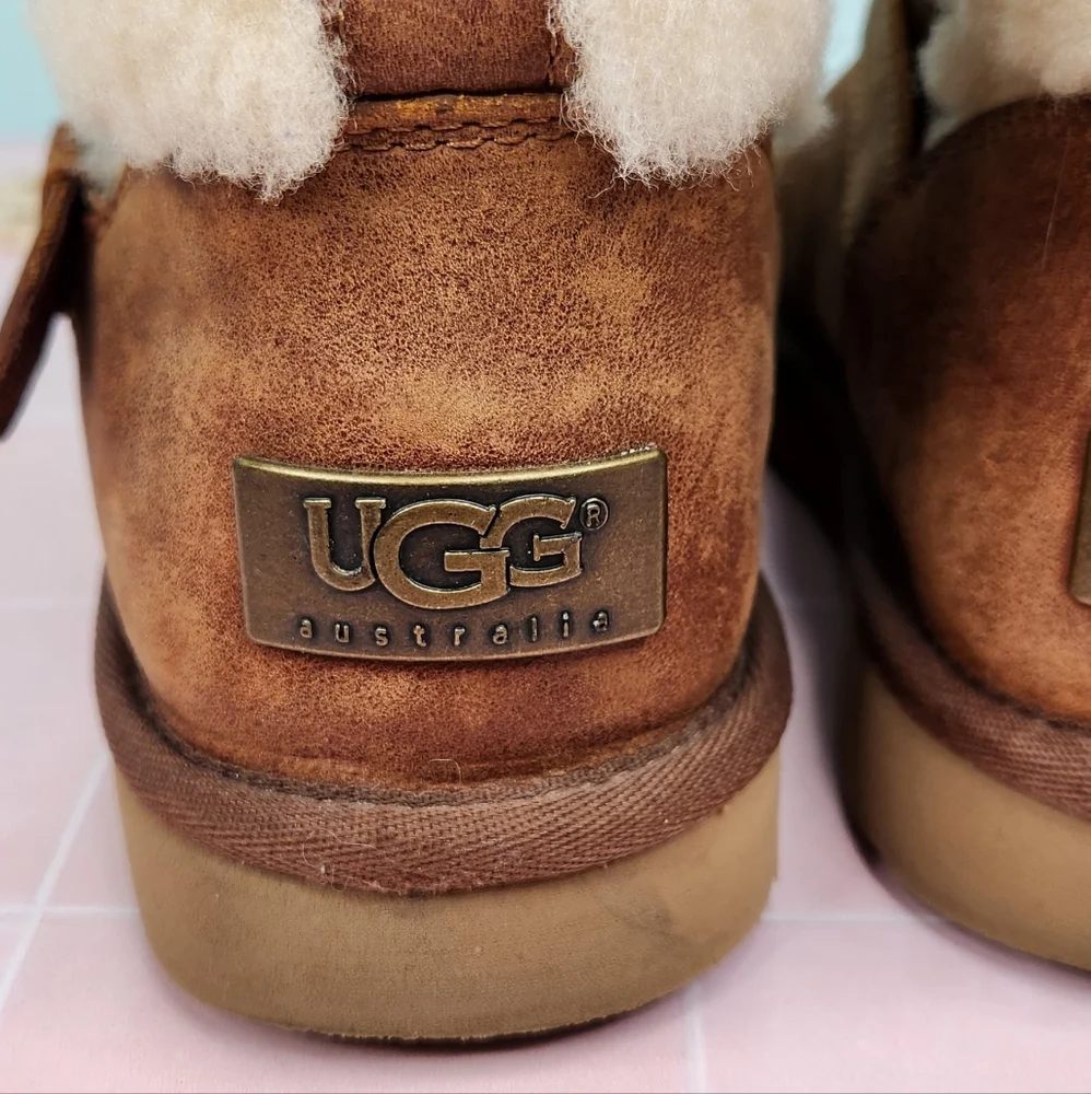 UGG Becket Leather & Shearling Mid-Calf Boots